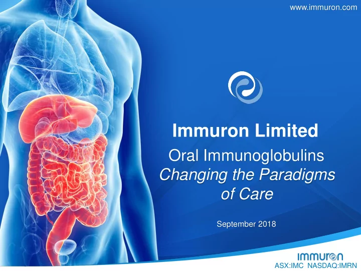 immuron limited