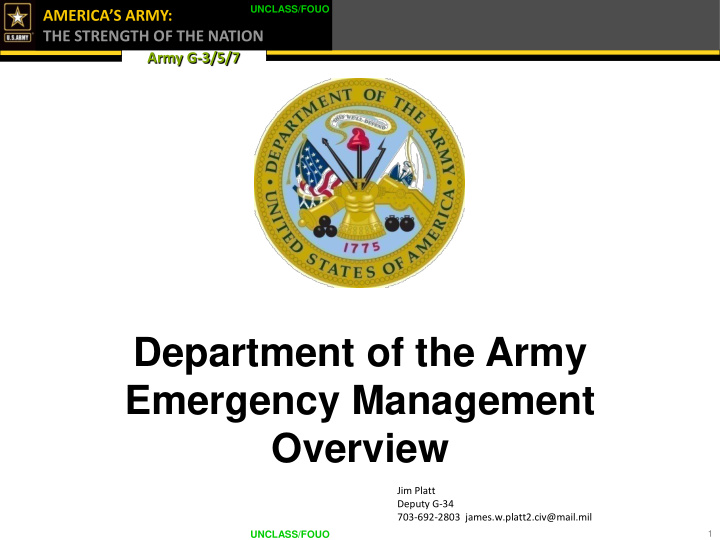 emergency management