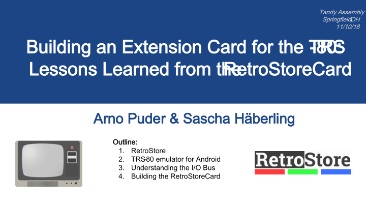 building an extension card for the trs building an
