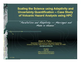 Scalin  caling th  the S  e Scien  cience u  ce usin  sing Adap  aptivity  tivity an  and