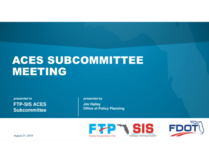 aces subcommittee meeting