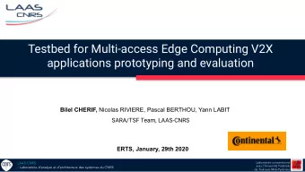 Testbed for Multi-access Edge Computing V2X  applications prototyping and evaluation Bilel CHERIF,