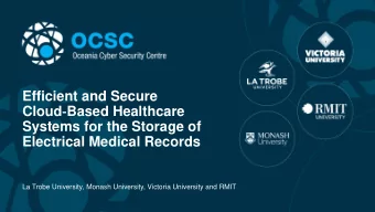 Electrical Medical Records  La Trobe University, Monash University, Victoria University and RMIT