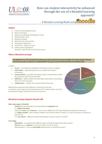 Discussion of Benefits for student learning 1. Increase in and an equalisation of engagement  Quiz