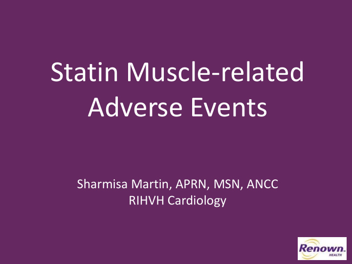 statin muscle related adverse events