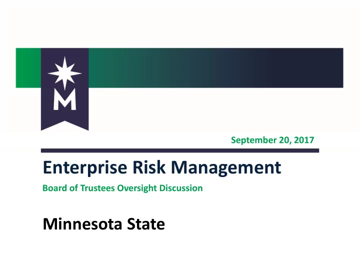 enterprise risk management