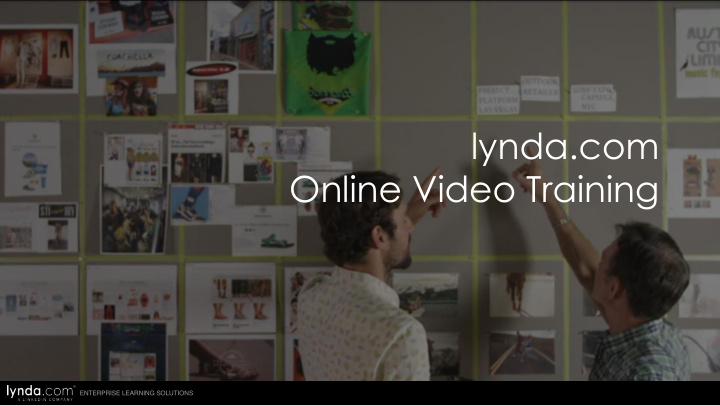 lynda com online video training