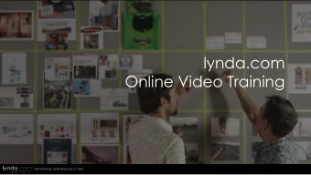 lynda.com  Online Video Training  A Presentation  to Acme Industrial  April 2, 2015  ENTERPRISE