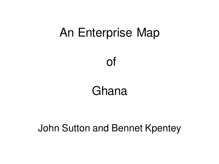 an enterprise map of ghana