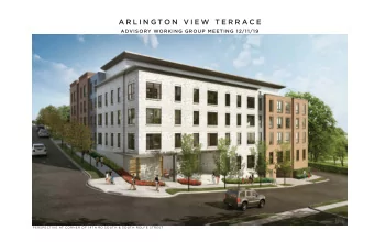 A R L I N G T O N  V I E W  T E R R A C E  ADVISORY WORKING GROUP MEETING 12/11/19  PERSPECTIVE AT