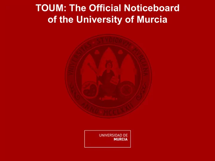 of the university of murcia