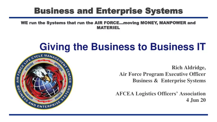 giving the business to business it