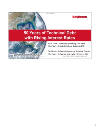 1  Public Raytheon overview in a few sentences  2  Typically in Aerospace and Defense:  - Large