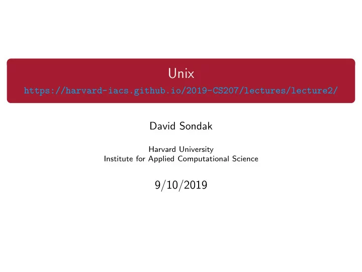 unix