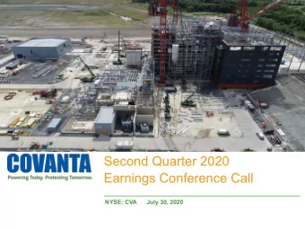 Second Quarter 2020  Earnings Conference Call  NYSE: CVA      July 30, 2020  Cautionary Statements