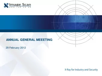 ANNUAL GENERAL MEEETING  29 February 2012  Highlights in the year to September 2011  Threefold