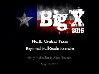 Re  Regio  gional  nal Fu  Full-Scale  Scale Ex  Exerc  ercis  ise  Molly McFadden &amp; Alicia