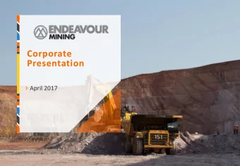 Corporate  Presentation  April 2017  CORPORATE PRESENTATION  DISCLAIMER &amp; FORWARD LOOKING