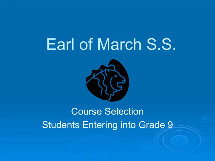 earl of march s s