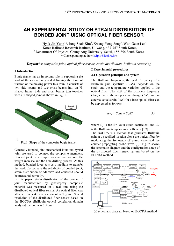 an experimental study on strain distribution of bonded