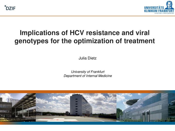 implications of hcv resistance and viral genotypes for