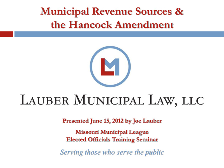 municipal revenue sources the hancock amendment