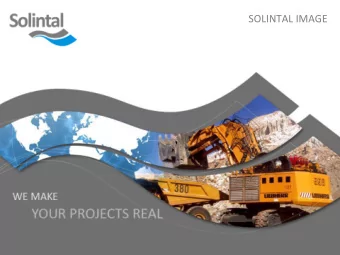 SOLINTAL IMAGE  ABOUT US  Established in 1961. Since 2008, SOLINTAL business is in hands of the