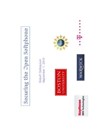 September 1, 2010  Kickoff Colloquium 1. Alice chooses two reals by x 0 &lt; x 1 an unknown process