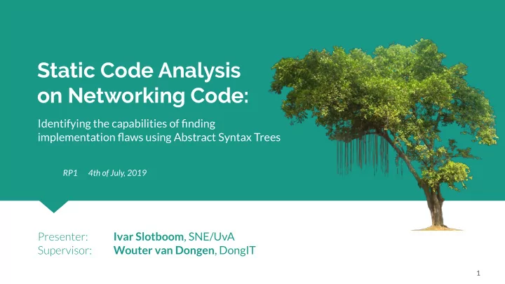 static code analysis on networking code
