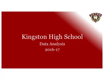 Kingston High School  Data Analysis  2016-17  Demographics  2  Student Enrollment: Kingston  High