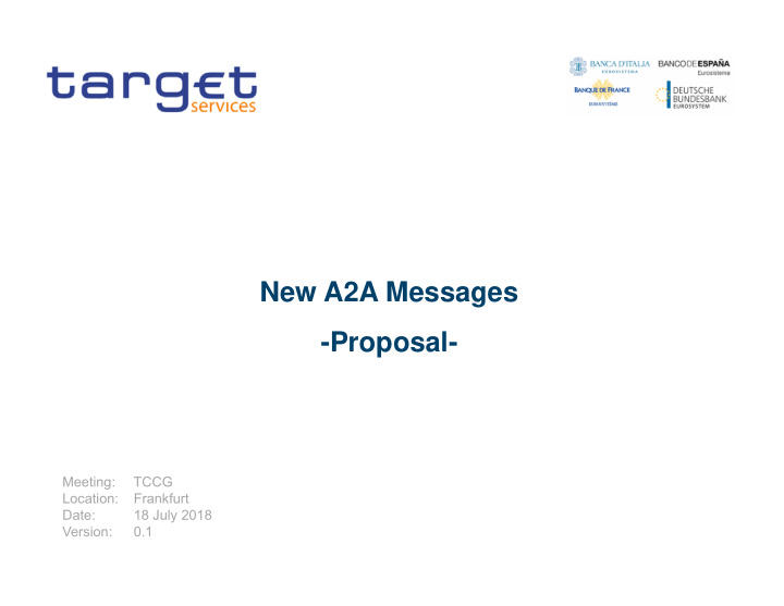 new a2a messages proposal