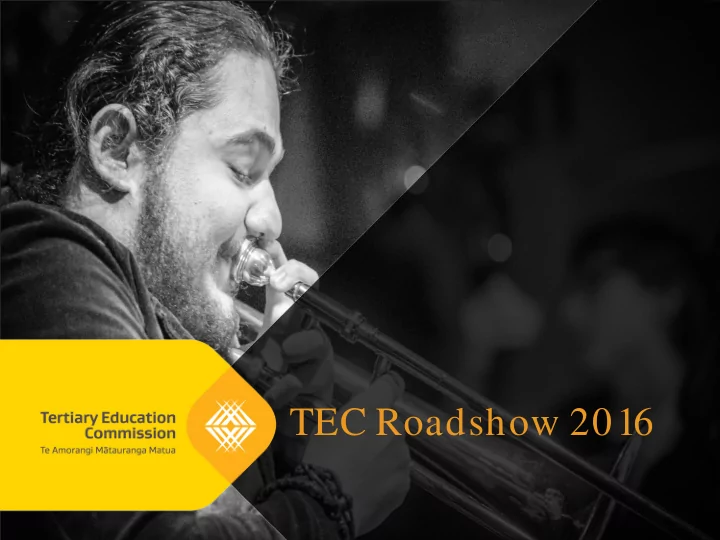 tec roadshow 2016 welcome