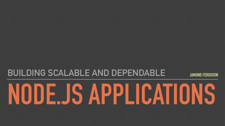 node js applications