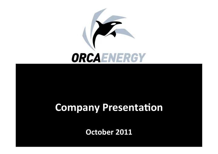 company presenta on