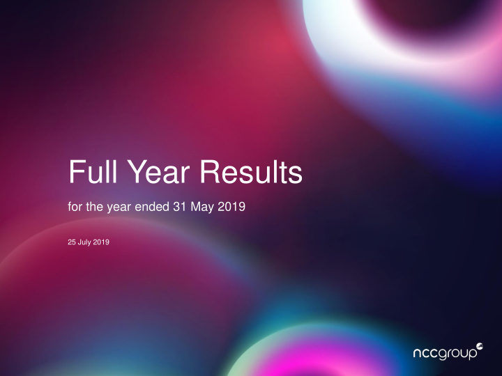 full year results