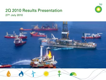 2Q 2010 Results Presentation 27 th  July 2010  Fergus MacLeod  Head of Investor Relations