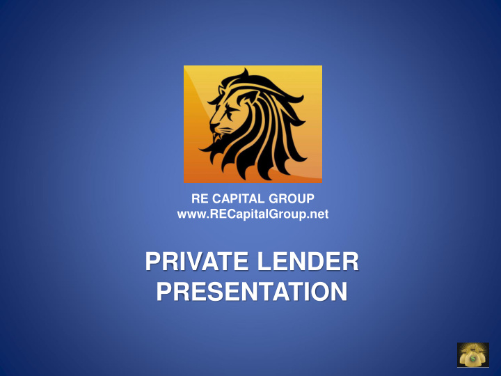 private lender presentation