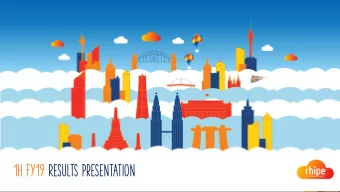 1H FY19 Results Presentation  Disclaimer  This presentation has been prepared by rhipe Limited ACN