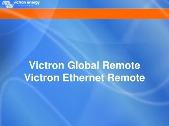 Victron Global Remote  Victron Ethernet Remote  Contents  System overview diagrams  Detailed