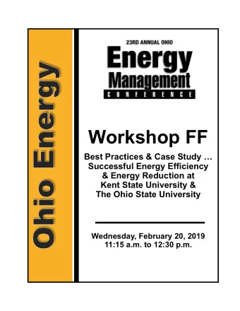 Workshop FF  Best Practices &amp; Case Study   Successful Energy Efficiency  &amp; Energy