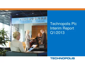 Interim Report  Q1/2013  Q1/2013 Recap  Profitable 2012 growth trend continued in Q1/2013