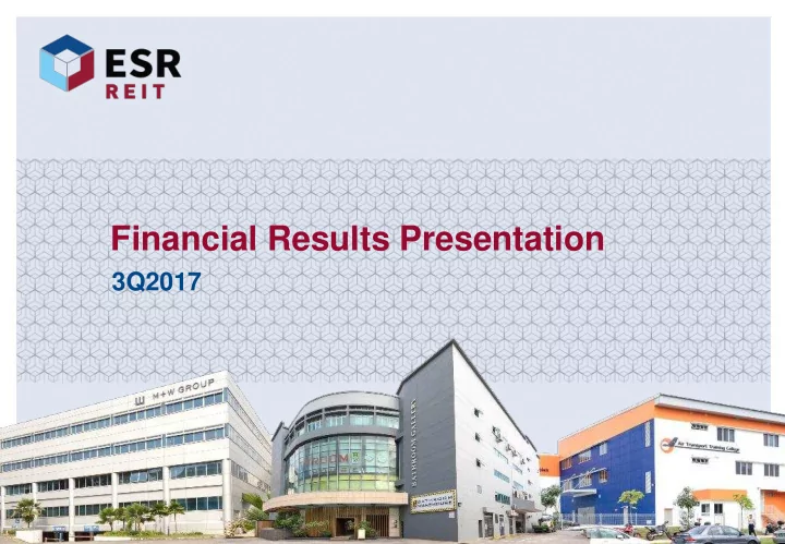 financial results presentation