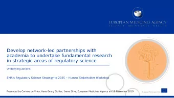Develop network-led partnerships with  academia to undertake fundamental research in strategic