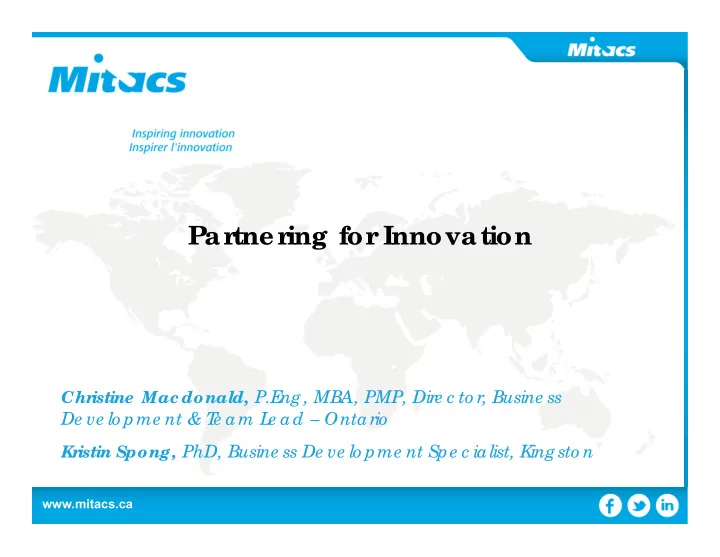 par tner ing for innovation