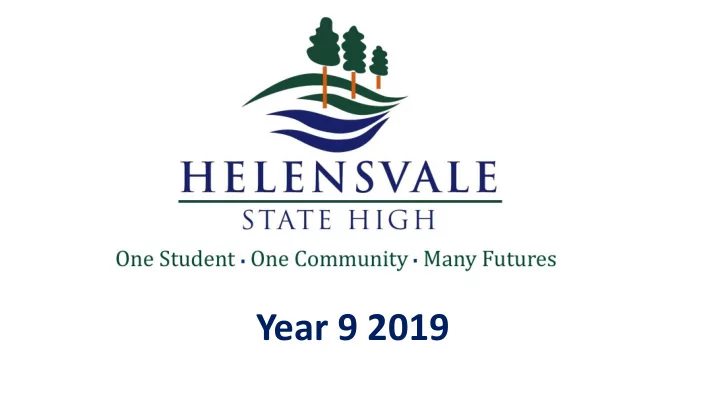 year 9 2019 junior secondary