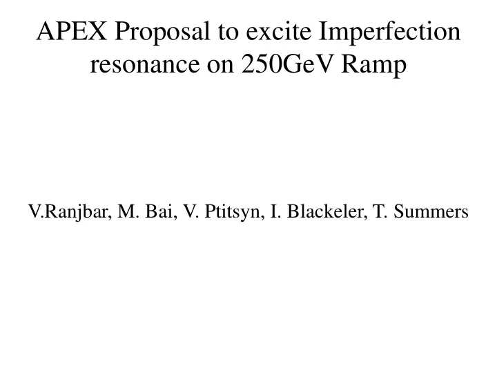 resonance on 250gev ramp