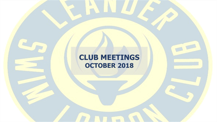 club meetings