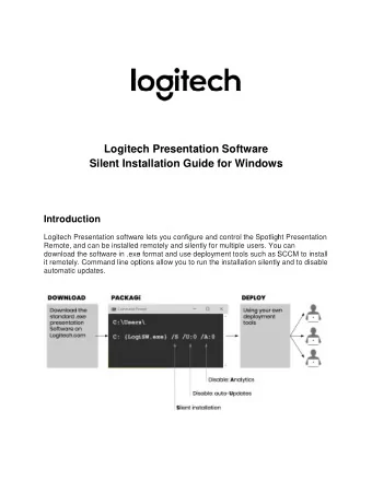 Logitec  tech Presentation Software  Silent Insta  stallation Guide for Windows  ws  Introduction