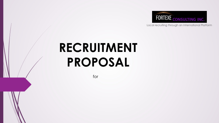 recruitment proposal