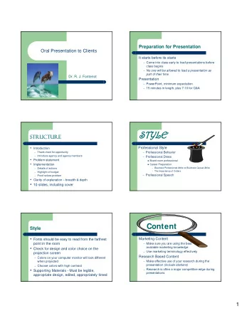 STYLE  STYLE  Stru  Structu  cture  Professional Style  Introduction  Thank client for